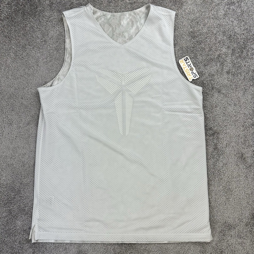 Nike Kobe Dri-Fit Reversible Basketball Jersey Mens Size XXL White Mamba 2XL
